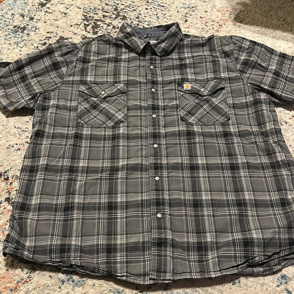 Carhartt Pearl Snap Short Sleeve Shirt Size 2XL